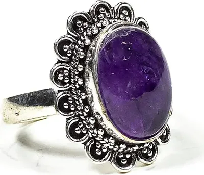 Image de Bague avec améthyste - paquet de 2 pièces - 2 cm