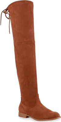 Obrázok produktu pre Mytrendshoe Dámske čižmy nad kolená Long Boots 825731, Farba: Tan, Veľkosť: 36