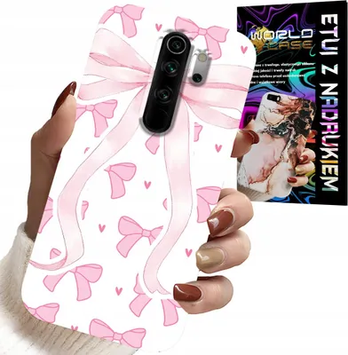 Obrázek produktu pro Pouzdro Pro Xiaomi Note 8 Pro - Růžové Pouzdro S Módním Vzorem Stuhy