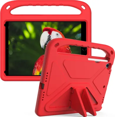 Obrázek produktu pro Ochranné pouzdro pro iPad 9th Gen/ 8th Gen/ 7th Gen, iPad 10,2" 2021/2020/2019, lehké dětské pouzdro z EVA s držadlem a stojánkem Červený