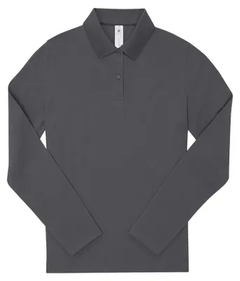 Immagine prodotto di B&C - Camicia "My Polo 180" da donna, maniche lunghe LT3182 (L) (grigio scuro)