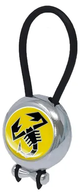 Obrázok produktu pre Kľúčenka Abarth s logom Skorpión, žltá, 4 x 3, 2 cm