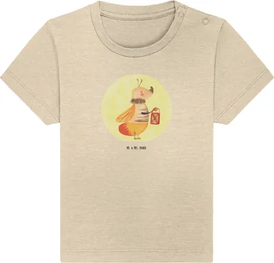 Produktbild von Mr. & Mrs. Panda Babyshirt Glühwürmchen 12. - 18. Monat - Natural Raw - Geschenk, Leuchten, Lieblingsmensch, Öko Baby T-Shirt, Falter, Organic, Liebesspruch, Oberteil