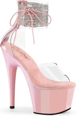 Produktbild von ADORE-724RS Damen Sandale von Pleaser, Transparent Rosa , EU 41, US 11