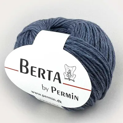 Produktbild von Berta by Permin –  Wolle-Baumwolle Strickgarn (09 helldenim)