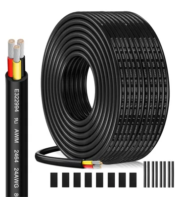 Verlängerkabel 20m, 3-adrig, 24AWG, 300V, verzinntes Kupfer
