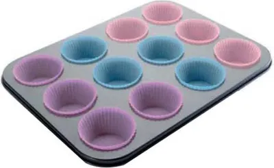 Image de Moule pour 12 muffins 39x27cm + 12 cupcakes
