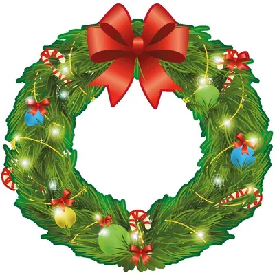 Produktbild von Weihnachtskranz-Aufkleber – Weihnachtliche Klebeaufkleber – Festliche Dekoration – 20 x 20 cm