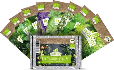 Produktbild von Cocktailkräuter-Set (8 Sorten) |  Kräutersamen Sets von FLORTUS