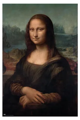Mona Lisa Poster 91 x 61,5 cm – Kunstposter aufgerollt