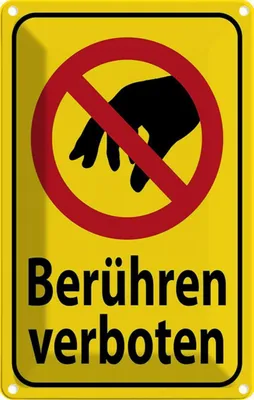 Produktbild von vianmo Blechschild 30x20 cm berühren verboten Warnschild Hinweisschild Sicherheit Vorsicht