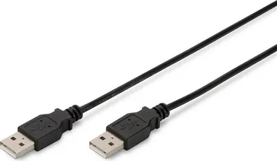 Produktbild von Digitus 1.8m USB2.0 A/A, 1,8 m, USB A, USB A, 2.0, Männlich/Männlich, Schwarz