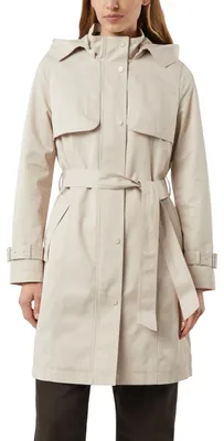 Produktbild von COMMA Baumwoll-Trenchcoat mit abnehmbarer Kapuze und Bindegürtel