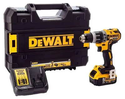 Image de Perceuse-visseuse à percussion 18V DEWALT DCD796P1-QW Brushless avec coffret et 1 batterie 5,0 Ah