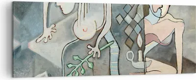 Produktbild von Bild auf Leinwand - Leinwandbild - Abstraktion modern - 140x50cm - Wand Bild - Wanddeko - Leinwanddruck - Bilder - Kunstdruck - Wanddekoration - Leinwand bilder - Wandkunst - AB140x50-3740