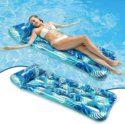 Image de Matelas gonflable pour piscine - Matelas gonflable, matelas d'eau, transat de piscine pour adultes, tapis de piscine