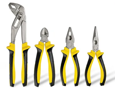 Produktbild von MISTER TOOL Zangen-Set 4-teilig – Seitenschneider, Spitzzange, Wasserpumpenzange, Kombinationszange – Hochwertiger Kohlenstoffstahl, Ergonomische Griffe, Präzise Schneid- und Greifwerkzeuge