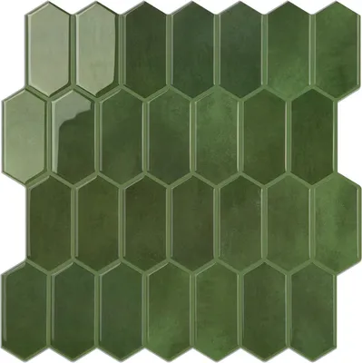 Zdjęcie produktu dla Płytki ścienne 30 x 30 cm, 10 sztuk, zielone, sześciokątne, do kuchni