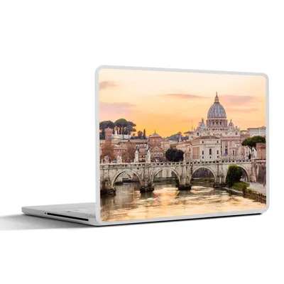 Produktbild von MuchoWow® Laptop Aufkleber Sticker Cover Rom - Skyline - Sonne 31x22.5 cm - Laptop-Deko