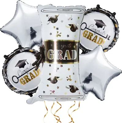 Produktbild von Oblique Unique Folien Luftballon Set Congrats Grad mit Sternen Luftballons für Schule Abi Abschluss Universität Party Deko
