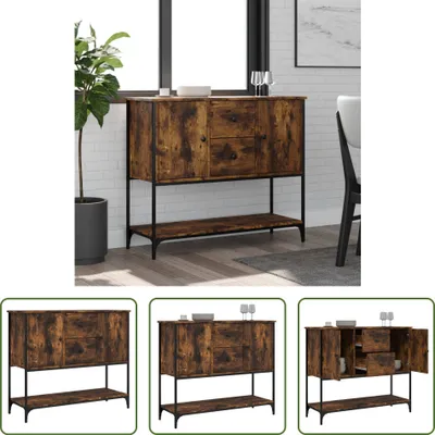 Produktbild von The Living Store Sideboard Räuchereiche 100x36x85 cm Holzwerkstoff