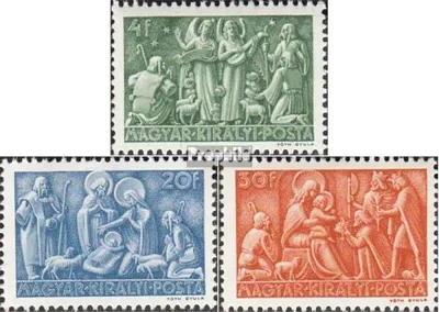 Produktbild von Briefmarken Ungarn 1943 Mi 742-744 (kompl.Ausg.) postfrisch Weihnachten