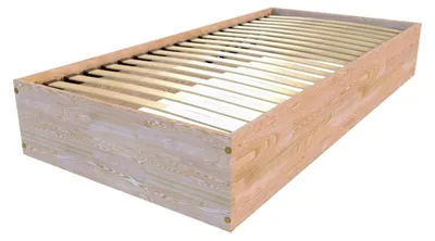 Productafbeelding van Bedden, 90x190 cm - 1 persoonsbed van massief hout - Onbehandeld (zonder lak)