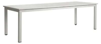 Produktbild von Ausziehtisch Lomma 100 x 73 x 260/380 cm Aluminium Hellgrau