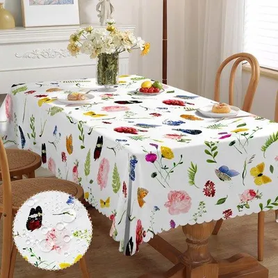 Obrázek produktu pro Obdélníkový, povětrnostním vlivům odolný polyesterový ubrus na venkovní použití, voděodolný, 150 x 300 cm