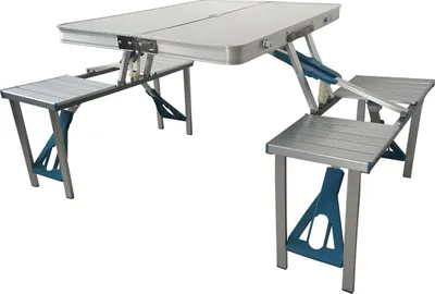Produktbild von SVITA Camping Set Sitzgarnitur Tisch + Hocker Kofferfunktion mit Tragegriffen