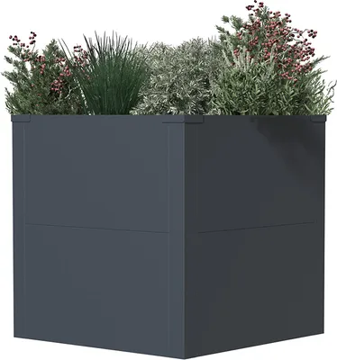 Image de Westmann Metall Jardinière Talus S Jardinière moderne anthracite 50x50x50 cm