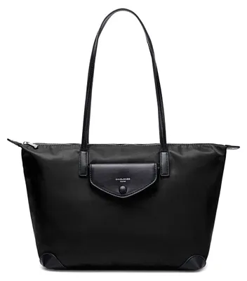 Productafbeelding van David Jones - Nylon shopper tas, handtas, schoudertas, tote bag, zwart
