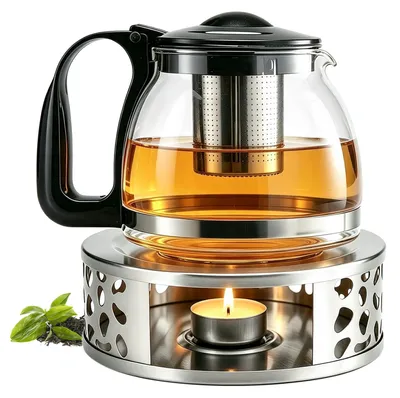 Teekanne 1200 ml mit Siebeinsatz, Borosilikatglas, spülmaschinengeeignet