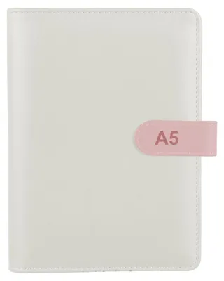 Produktbild von A5 Ringbuch Planer Organizer Kunstleder Blau White+Pink mit Magnetschnalle