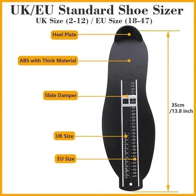 Produktbild von Maatmeter für Kinder und Erwachsene - richtige Schuhgröße wählen - 1 Stück - schwarz
