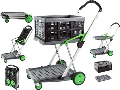 Immagine prodotto di Carrello per la spesa Famanu, con ruote, pieghevole e con borsa rimovibile