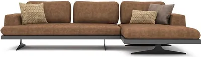 Produktbild von Ecksofa L-Form Relax Wohnzimmer Braun Leder Sofa Polstermöbel Eck Garnitur
