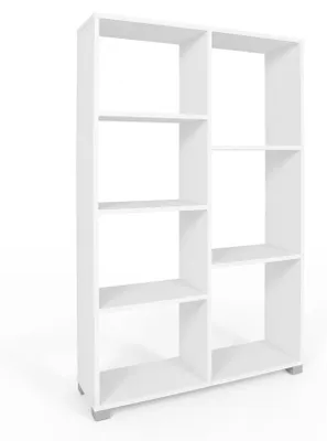 Immagine prodotto di Libreria Scaffale Moderna 7 Ripiani Mobile Soggiorno 80x24x126.5 cm.Colore:bianco