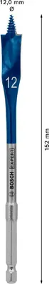 Obrázok produktu pre Bosch Exp Ploské Vrták Na Drevo 12 Mm