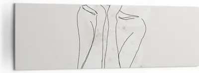 Produktbild von Bild auf Leinwand - Leinwandbild - Einteilig - Grafik Frau Licht - 160x50cm - Wand Bild - Wanddeko - Wandbilder - Leinwanddruck - Bilder - Wanddekoration - Leinwand bilder - Wandbild - AB160x50-4656