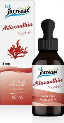 Produktbild von Liposomale Astaxanthin Tropfen hochdosiert - (480mg Astaxanthin pro Packung) 8mg Astaxanthin pro Tagesdosis - MCT Öl - Hohe Bioverfügbarkeit