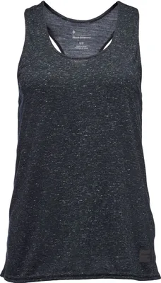 Schwarzes Tanktop "W Flow Tank" von Black Diamond; geeignet für Damen; aus leichtem Material.