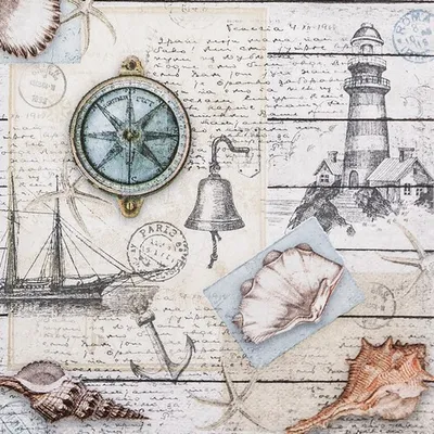 Produktbild von 20 Servietten Nautical Feeling - Maritime Welt Vintage 33x33cm