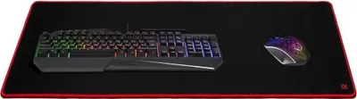 Produktbild von Defender Black Ultra XXL, Schwarz, Monochromatisch, Stoff, Gummi, Anti-Rutsch-Basis, Gaming-Mauspad