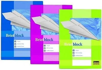 Produktbild von Idena Briefblock A5 50Bl. 70G/Qm,Liniert