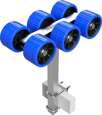 Obrázok produktu pre 6-násobné Valčeky spúšťanie vozíka príves na čln pneumatiky EVA SUPROD RKSRLB-6-EVA, Ø 120 mm, modrá/čierna