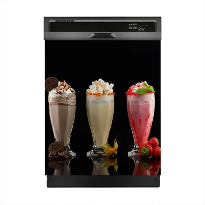 Produktbild von Aufkleber sticker 60x70 cm Dekorative folie Spülmaschine - Milchshake Erdbeere Vanille