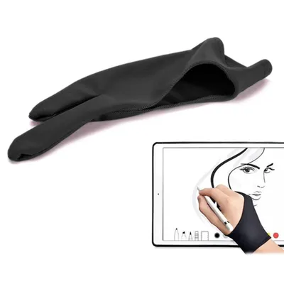 Produktbild von 1 Stück Antifouling-Zwei-Finger-Handschuh für Künstler-Zeichenstift-Grafiktablett-Pad