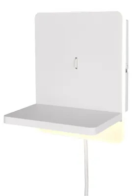 Immagine prodotto di Lampada da parete moderna per camera da letto bianco scaffale di ricarica induzione colore caldo LED 9W FAIRFIELD Trio