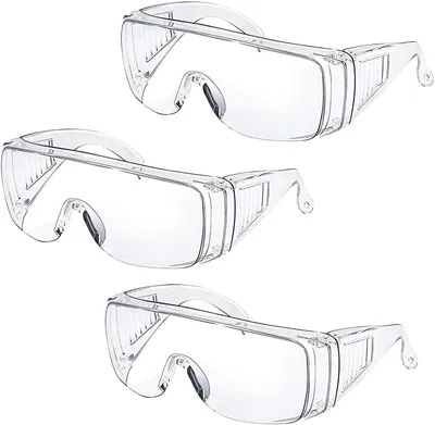 Produktbild von 3 pcs Schutzbrille Arbeitsbrille für Brillenträger mit Seitenschutz